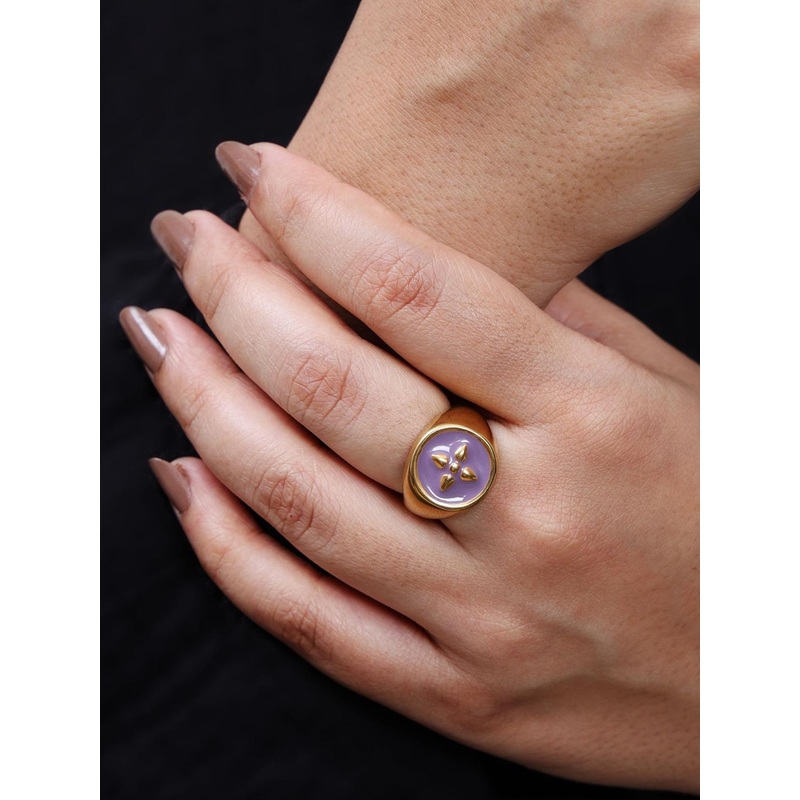 VIARI ACCESSORIES Binca Gold-Plated Finger Ring