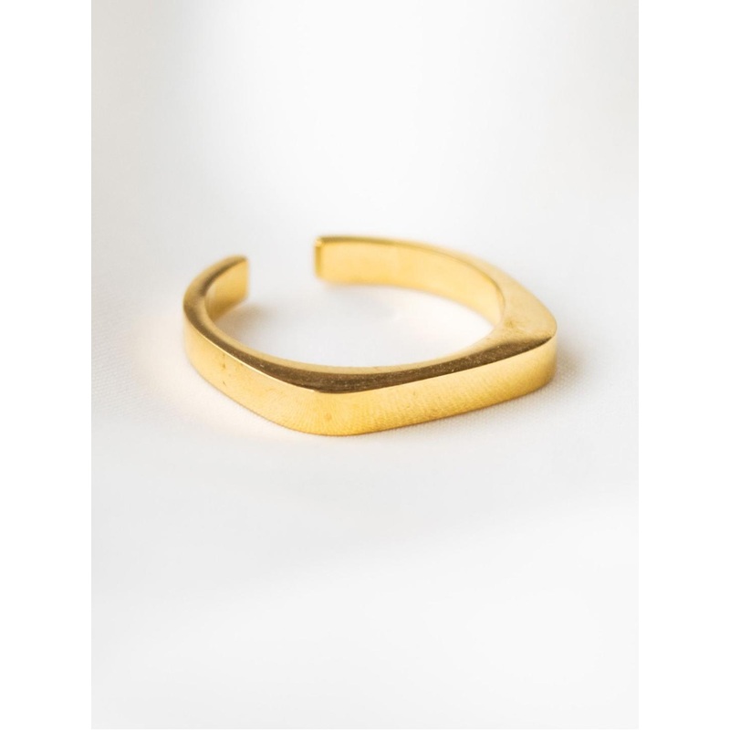 VIARI ACCESSORIES Gold-Plated Stainless Steel Adjustable Finger Ring