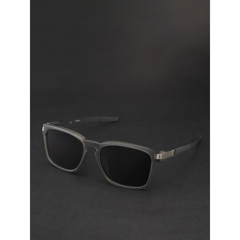 AFERELLE Unisex Square with with Polarised Lens Sunglasses RMATGREYBLK