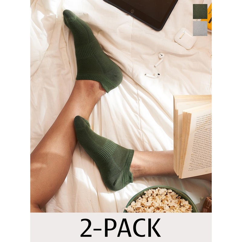 DAMENSCH Men Pack Of 2 Aloe-Soft Anti Odour Aloe Infused Non-Terry Socks