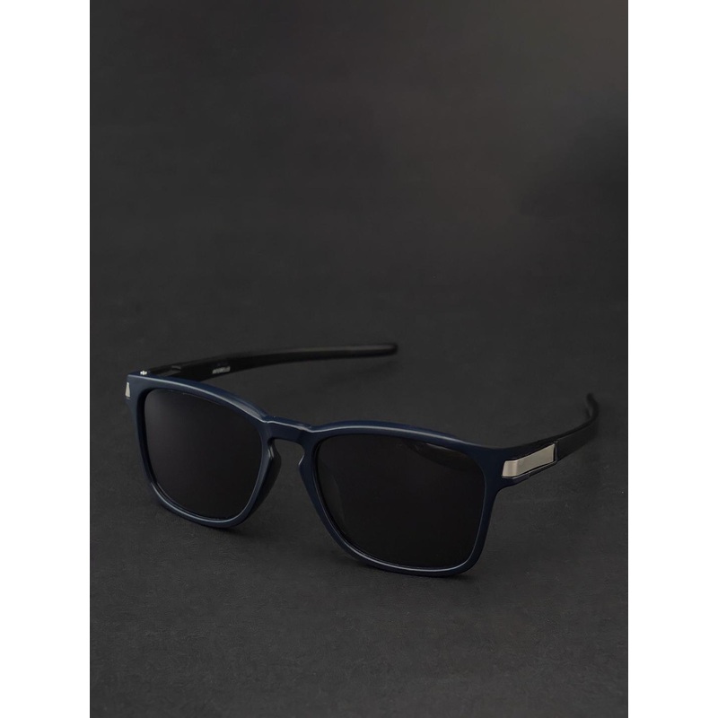 AFERELLE Unisex Black Lens & Blue Square Sunglasses with