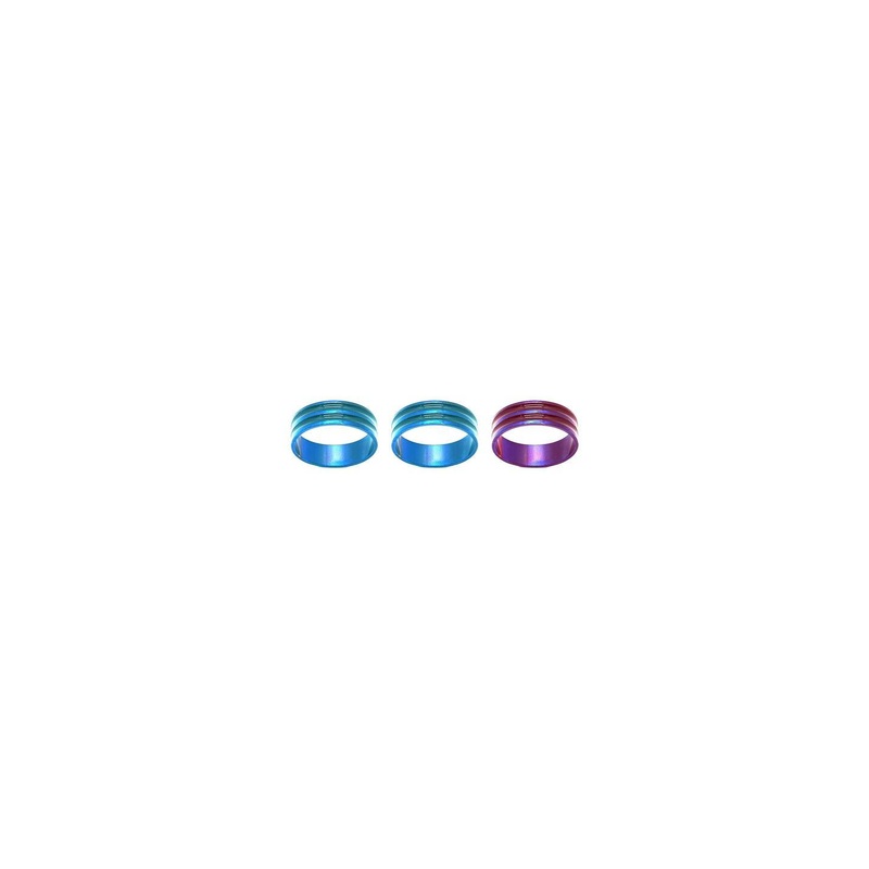 Dynamic Retail Global Set of 3 Rings for Men & Women, Blue-Purple Alloy Ring ()