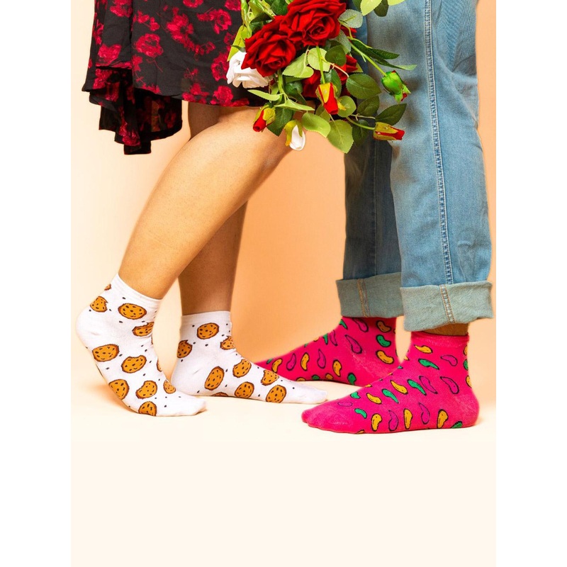 Thela Gaadi Pack Of 2 Unisex Printed Ankle-Length Socks