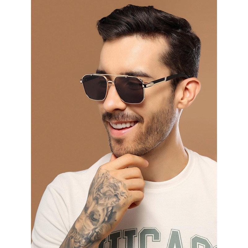 Voyage Unisex Wayfarer Sunglasses with UV Protected Lens 58243MG4164