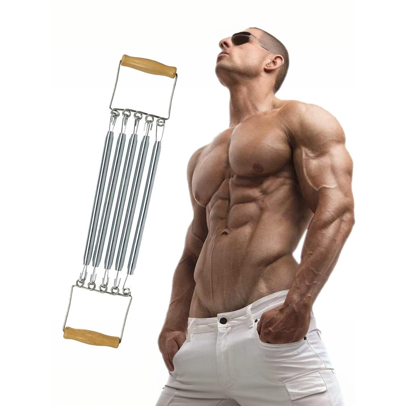 STRAUSS Adjustable Chest Expander With 5 Springs Accessories