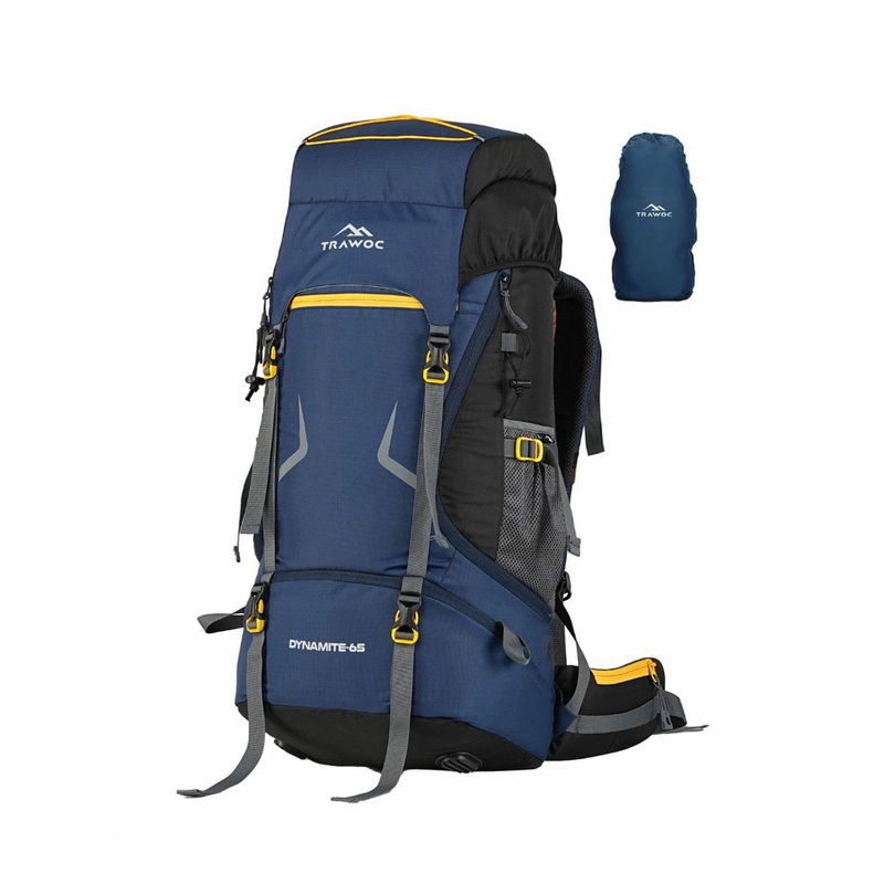 TRAWOC DYNAMITE Solid 65L Rucksack For Trekking & Hiking with Shoe Compartment