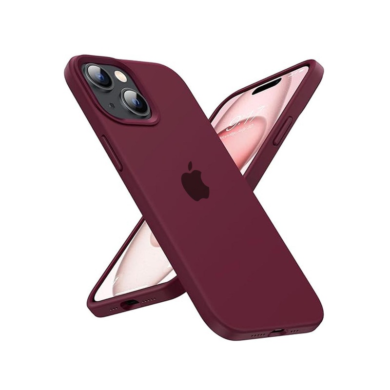 TREEMODA Solid Silicon iPhone 15 Back Case Mobile Accessories