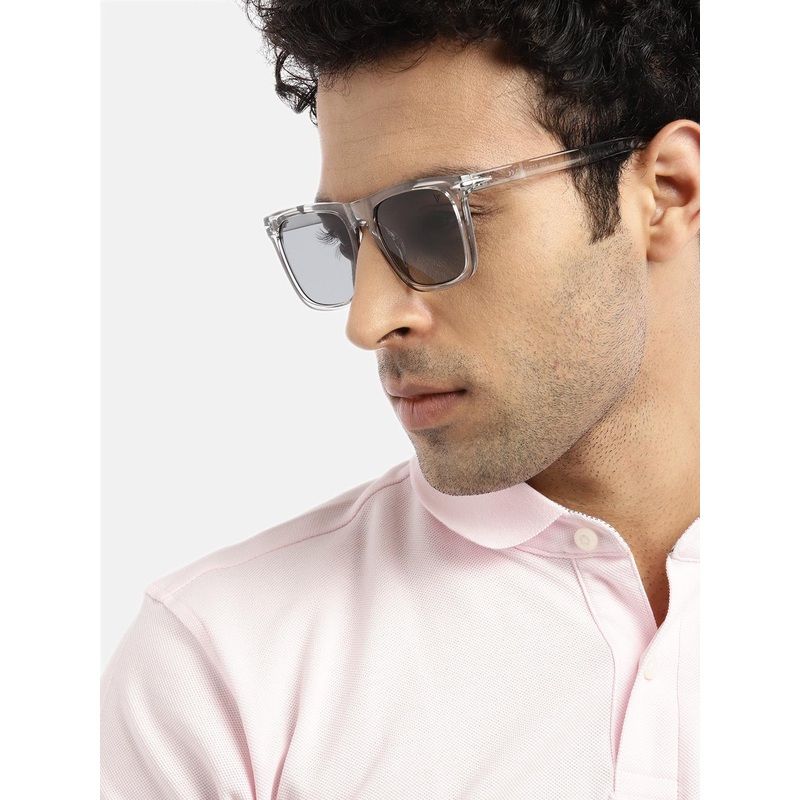 Voyage Unisex Grey Lens & White Wayfarer Sunglasses with UV Protected Lens