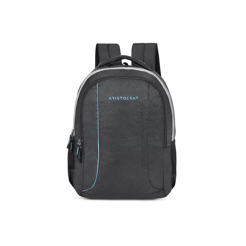 Aristocrat Unisex Black & Blue Backpack
