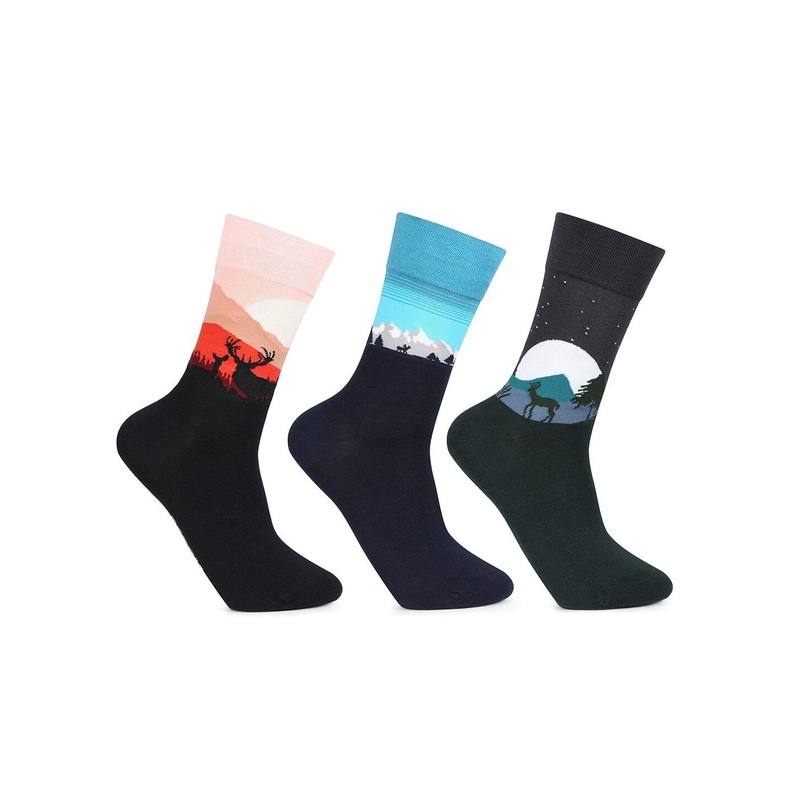 Bonjour Men Pack of 3 Calf-Length Socks