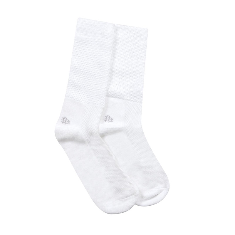 Bonjour Men White Patterned Calf Length Socks