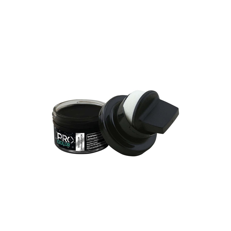 PRO Black Shoe Cream Polish with Applicator 50ml-Black
