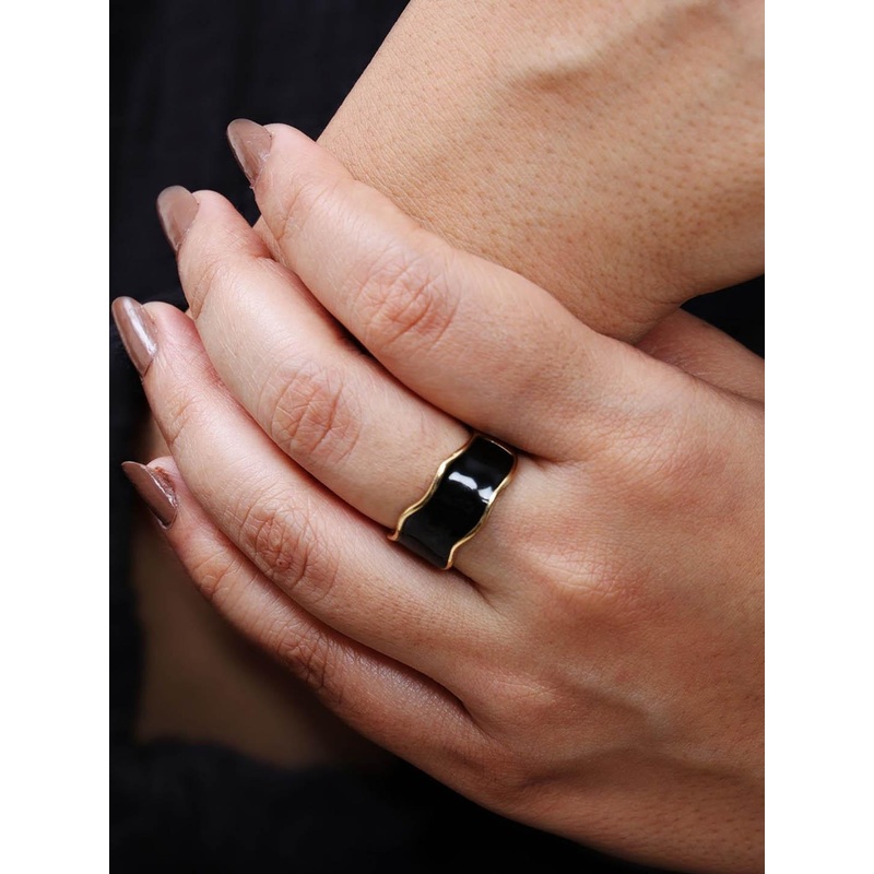 VIARI ACCESSORIES Gold-Plated Adjustable Finger Ring