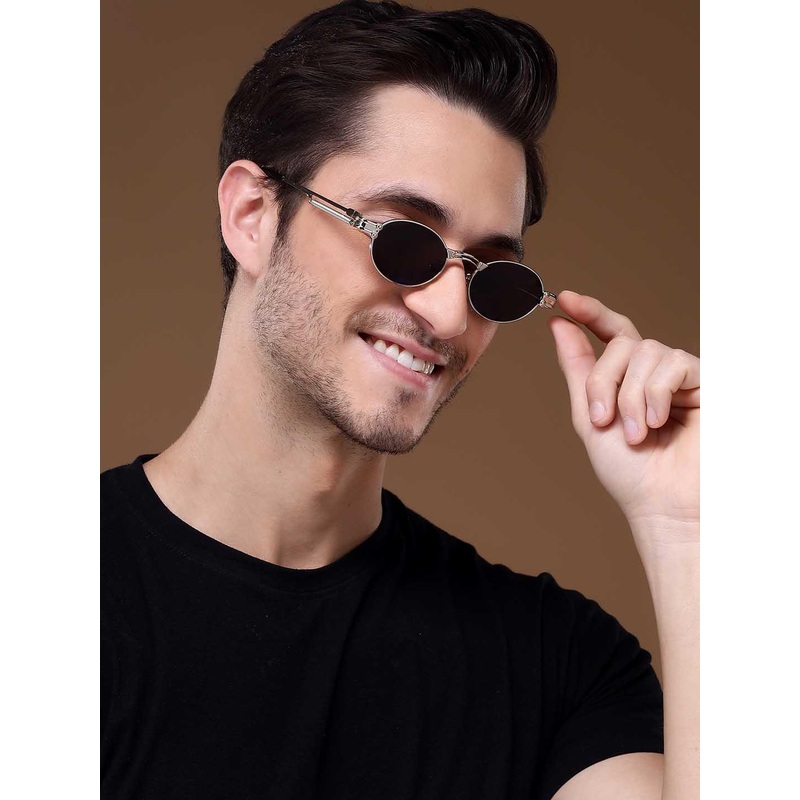 Voyage Unisex Oval Sunglasses with UV Protected Lens-B80580MG5183