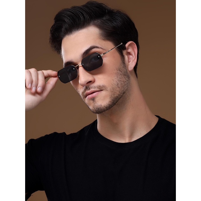 Voyage Unisex Rectangle Sunglasses with UV Protected Lens