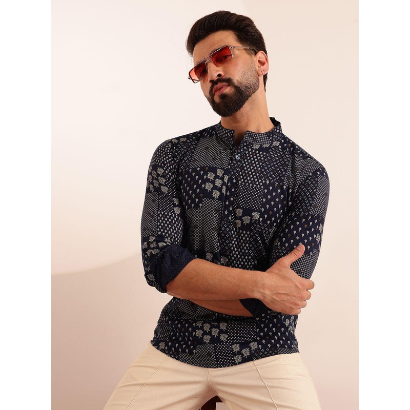 Anouk Men Bandhani Printed Kurta
