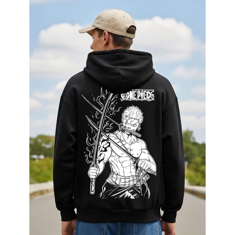 BENNY BROOKS Men Graphic Printed Hooded Pullover