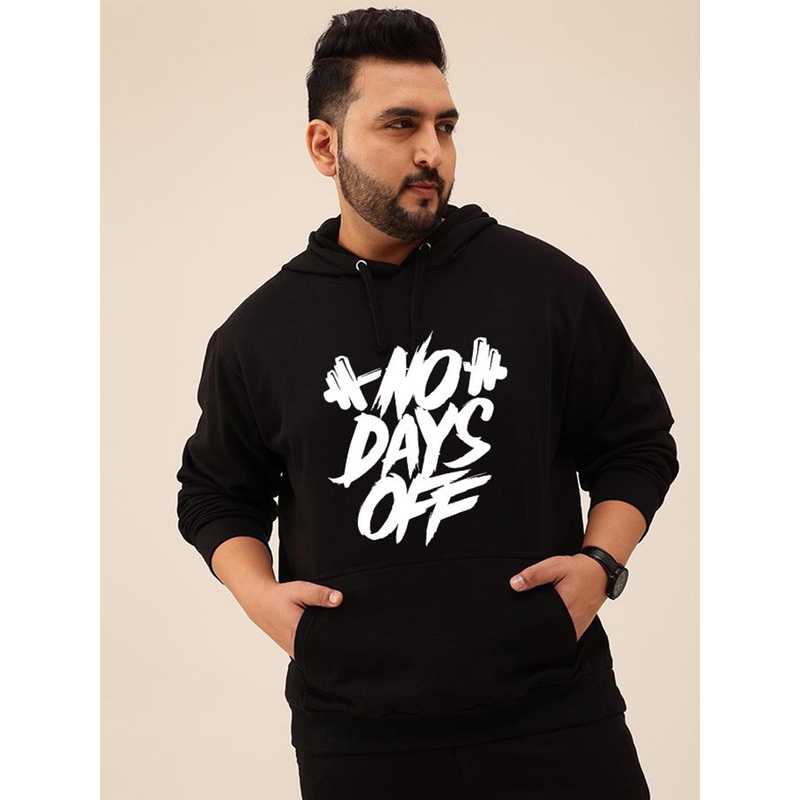 Toodle Plus Men Plus Size Printed Hoodie Sweatshirt