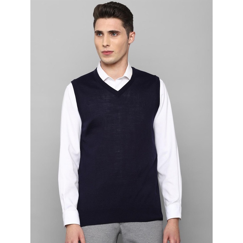 Allen Solly Men Navy Blue Sweater Vest