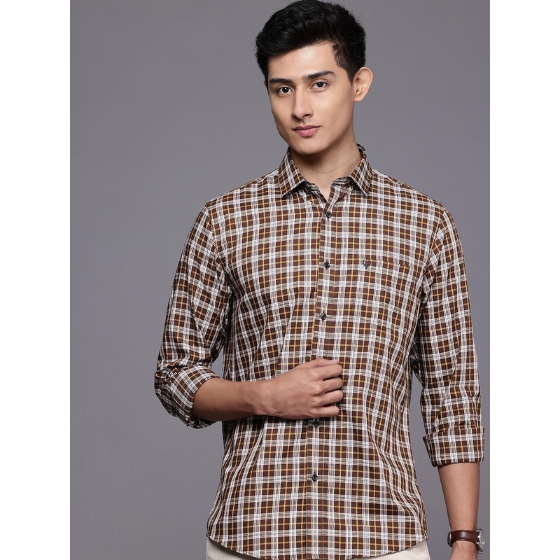 Allen Solly Pure Cotton Classic Fit Checked Casual Shirt