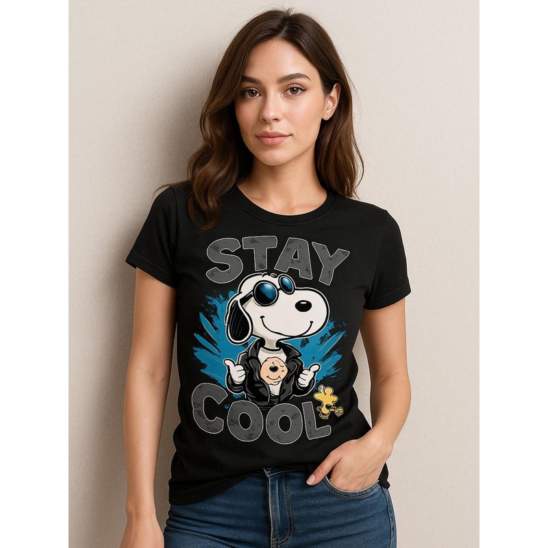 Anikmart Unisex Snoopy Dri-FIT Graphic Printed Round Neck Cotton T-shirt