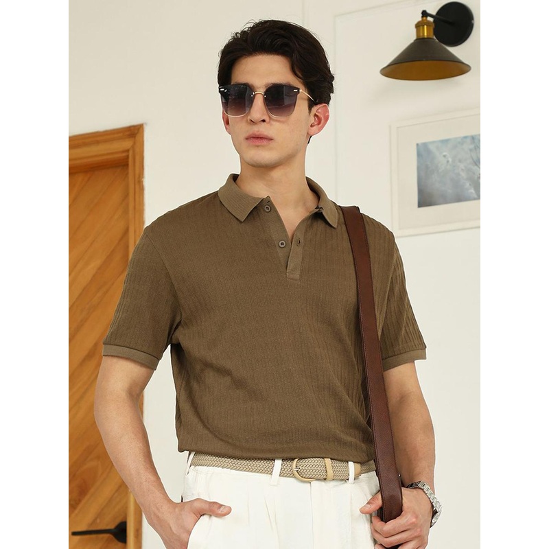 Campus Sutra Polo Collar Regular Fit T-shirt