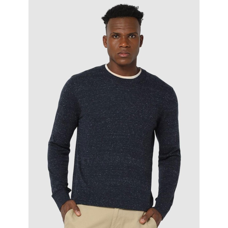 GAP Heathered Men Pure Cotton Crew-Neck Pullover
