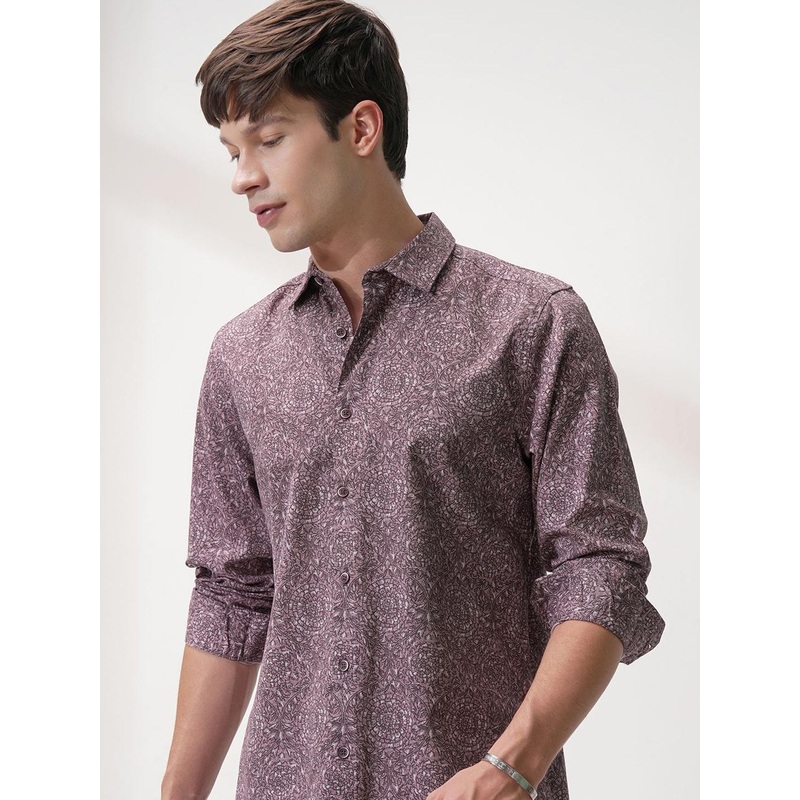 HIGHLANDER Men Comfort Slim Fit Printed Casual Shirt