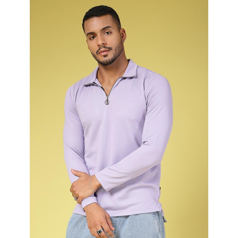 Rigo Men High Neck Pockets Slim Fit T-shirt