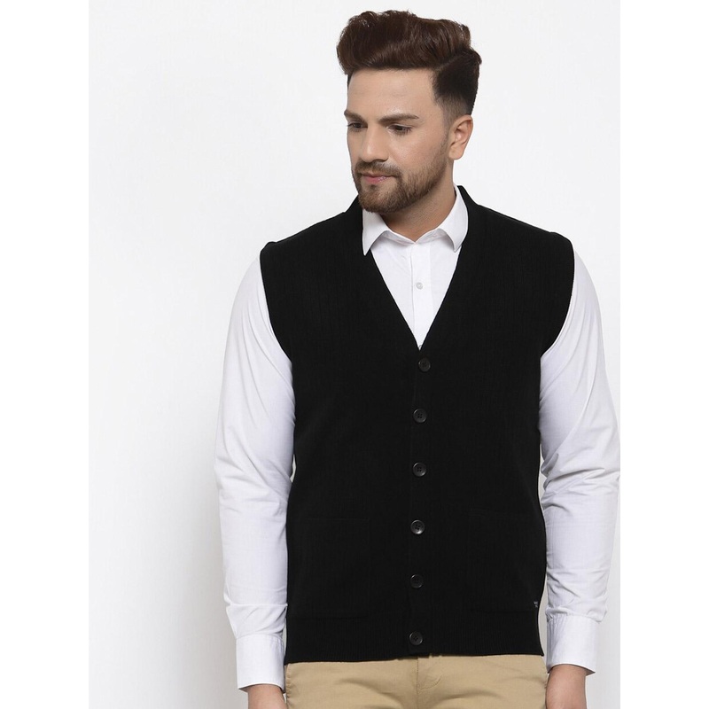 513 Men Black Cardigan