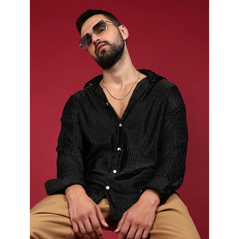 Campus Sutra Curly-Creased Shirt