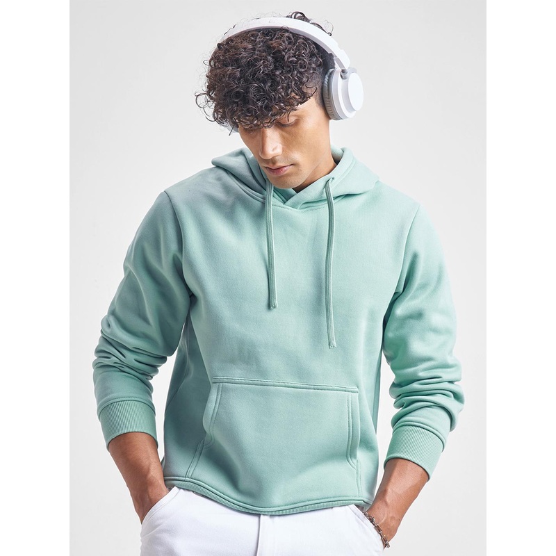 HIGHLANDER Men Blue Hooded Sweatshirt