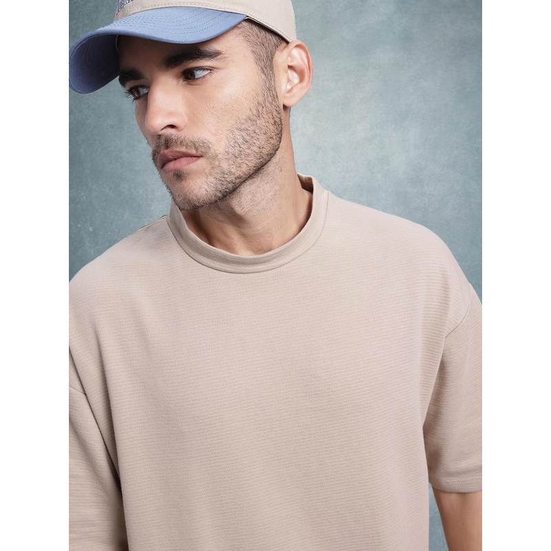 The Roadster Lifestyle Co. Solid Oversized T-shirt