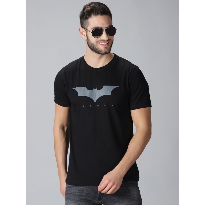 Y.O.U Batman Graphic Printed Pure Cotton Regular Fit T-shirt