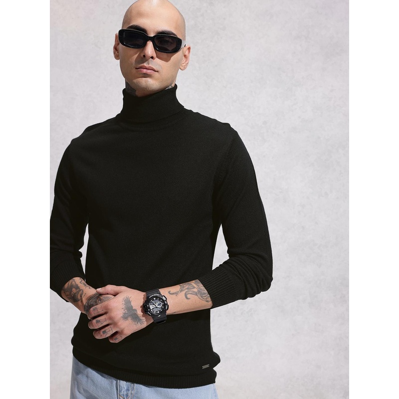 WROGN Turtle Neck Pure Acrylic Pullover