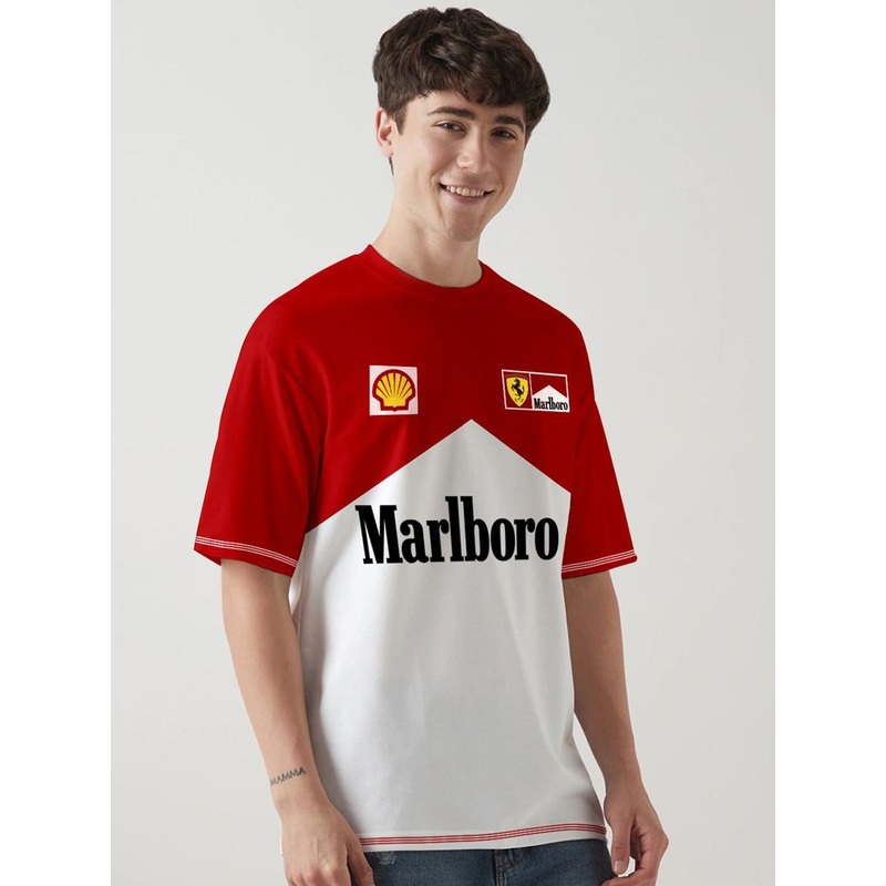 Crazymonk Men Graphic Printed Round Neck Cotton Oversized T-shirt