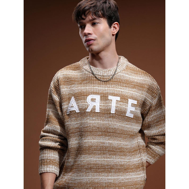 HIGHLANDER Men Cable Knit Pullover Sweater