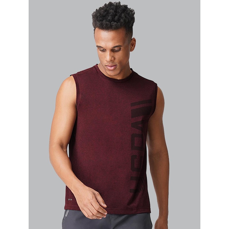 U S Polo Assn Men Red Solid Slim-fit Athleisure Vests