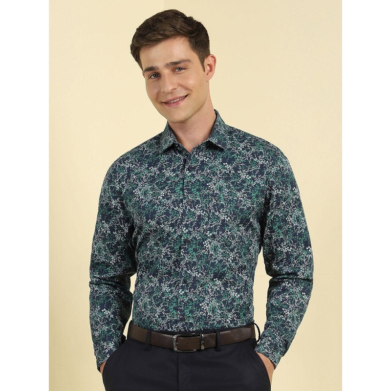 Allen Solly Men Slim Fit Floral Opaque Printed Formal Shirt