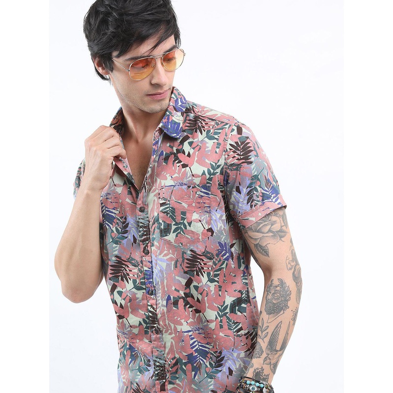 Highlander Men Printed Slim Fit Shirt