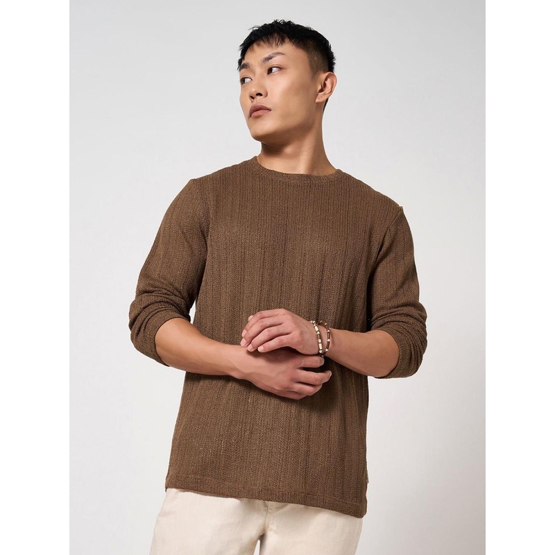 7 Alt by Pantaloons Men Polo Collar Drop-Shoulder Sleeves Pockets Slim Fit T-shirt