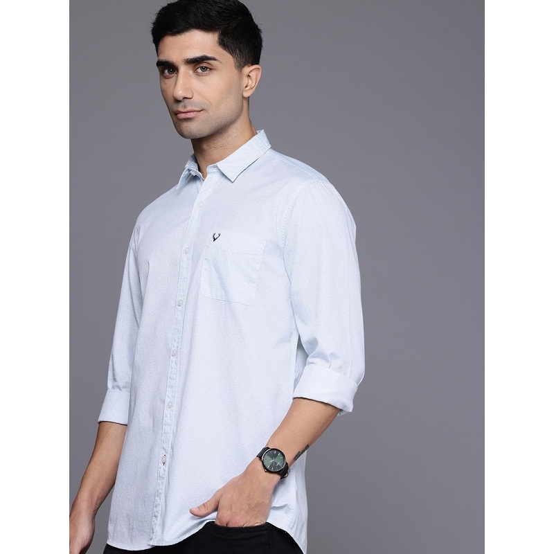 Allen Solly Pure Cotton Custom Fit Geometric Printed Casual Shirt
