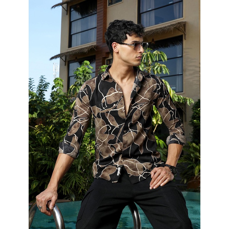 Campus Sutra Floral Printed Comfort Casual Shirt