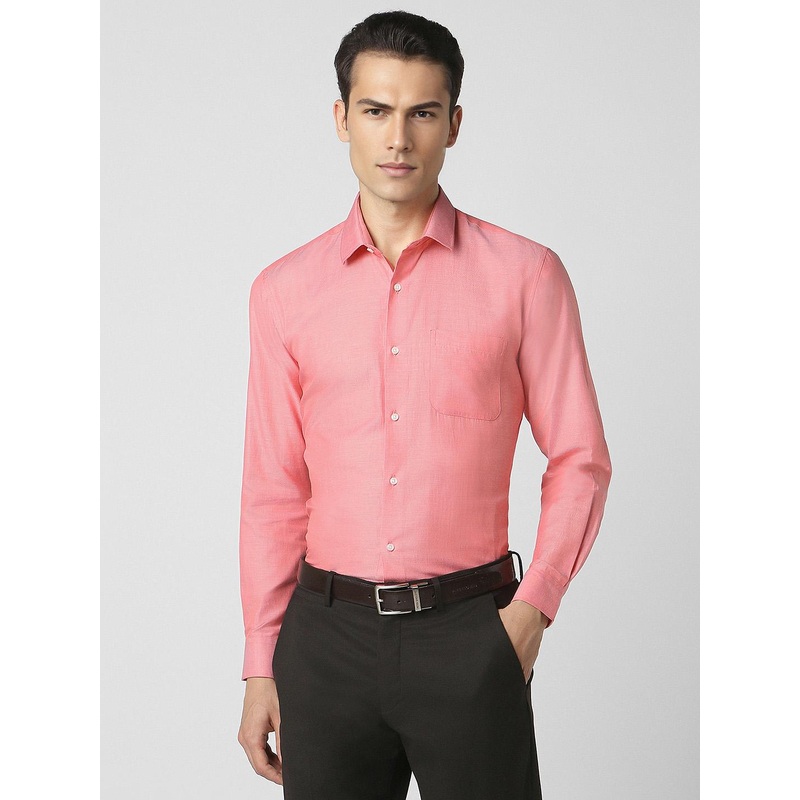 Peter England Spread Collar Long Sleeves Regular Fit Formal Shirt