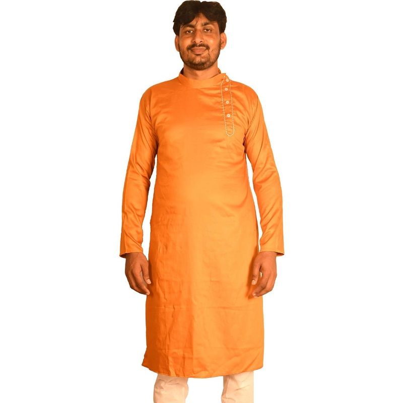 AMR Garments Mandarin Collar Cotton Silk Straight Kurta