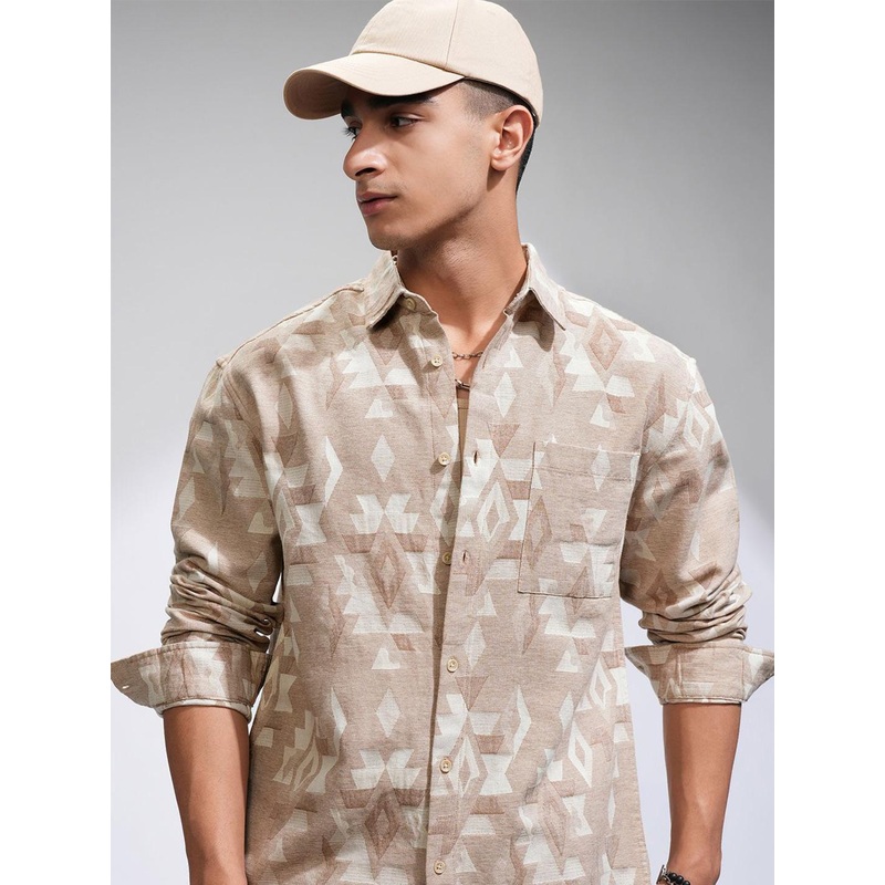 HIGHLANDER Men Comfort Opaque Printed Casual Shirt
