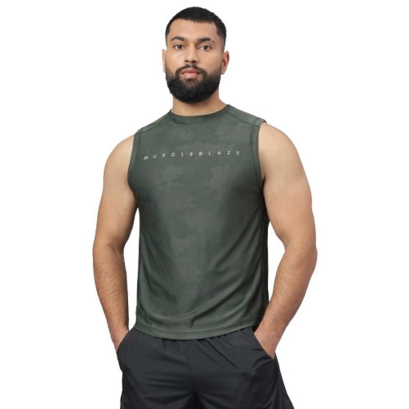 MuscleBlaze Unisex Brand Logo Printed Round Neck Compression T-shirt