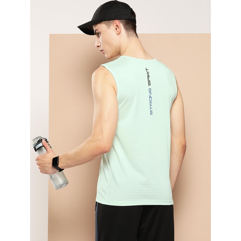 Alcis Men Typography Printed Dry Tech Slim Fit T-shirt