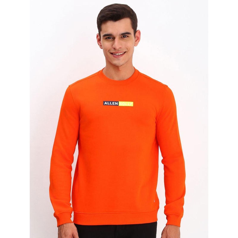 Allen Solly Men Typography Printed Round Neck Cotton Pullover Sweatshirt