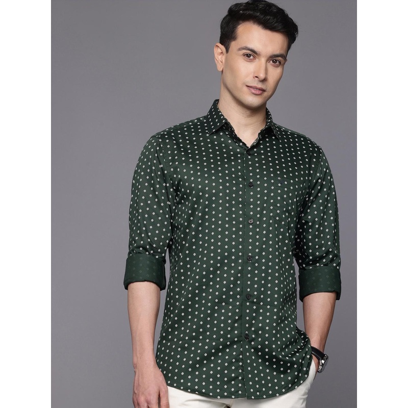 Allen Solly Pure Cotton Ethnic Motifs Printed Classic Fit Casual Shirt
